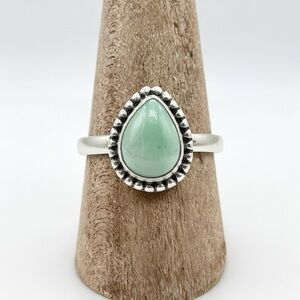 Solid 925 Sterling Silver Paloma Turquoise Gemstone Ring Size 10